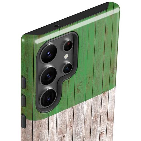 Italian Flag Dark Wood Galaxy S23 Ultra Pro Case