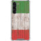 Italian Flag Dark Wood Galaxy S24 FE Clear Case