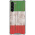 Italian Flag Dark Wood Galaxy S24 FE Clear Case