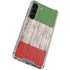 Italian Flag Dark Wood Galaxy S24 FE Clear Case