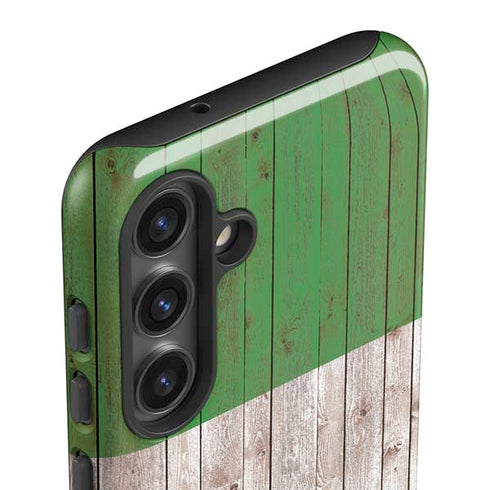 Italian Flag Dark Wood Galaxy S25 Impact Case