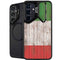 Italian Flag Dark Wood Galaxy S25 Kickstand Case