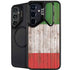 Italian Flag Dark Wood Galaxy S25 Kickstand Case