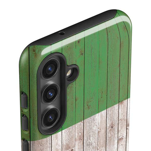 Italian Flag Dark Wood Galaxy S25 Plus Impact Case
