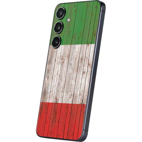 Italian Flag Dark Wood Galaxy S24 Plus Skin