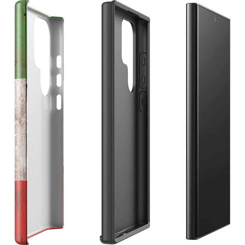 Italian Flag Dark Wood Galaxy S25 Ultra Impact Case