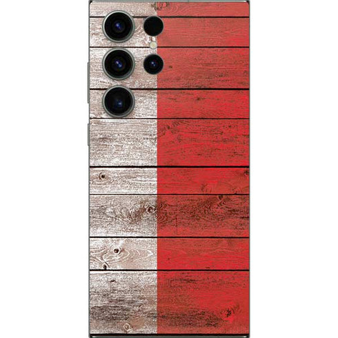 Italian Flag Dark Wood Galaxy S24 Ultra Skin