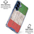 Italian Flag Dark Wood Galaxy S25 Clear Case