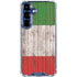 Italian Flag Dark Wood Galaxy S25 FE Clear Case