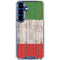 Italian Flag Dark Wood Galaxy S25 Plus Clear Case