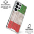 Italian Flag Dark Wood Galaxy S25 Ultra Clear Case