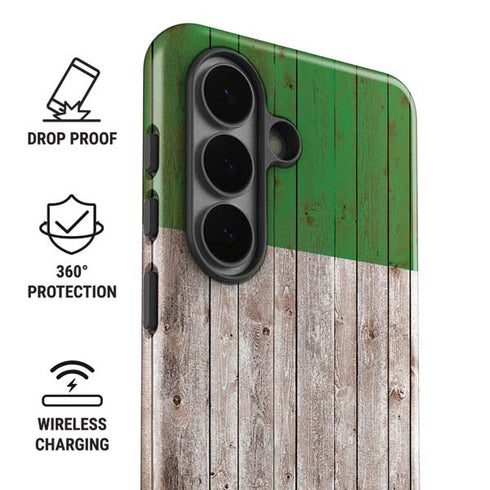 Italian Flag Dark Wood Galaxy S26 Impact Case
