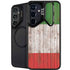 Italian Flag Dark Wood Galaxy S26 Kickstand Case