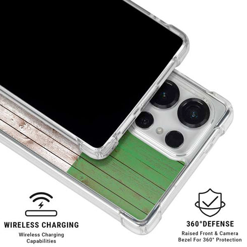 Italian Flag Dark Wood Galaxy S26 Ultra Clear Case