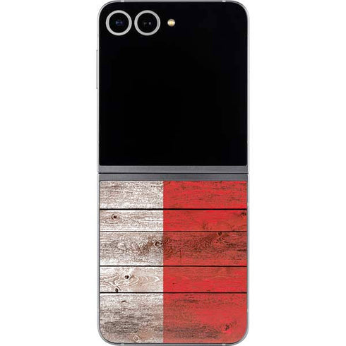 Italian Flag Dark Wood Galaxy Z Flip6 Skin