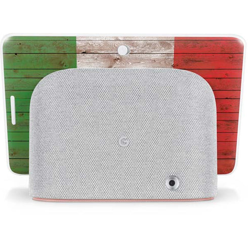 Italian Flag Dark Wood Google Home Hub Skin