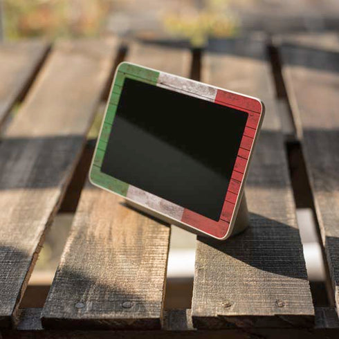 Italian Flag Dark Wood Google Home Hub Skin