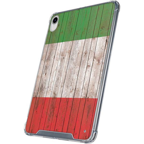 Italian Flag Dark Wood iPad 11th Gen (2025) Clear Case
