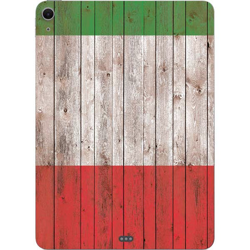 Italian Flag Dark Wood Apple iPad Air Skin