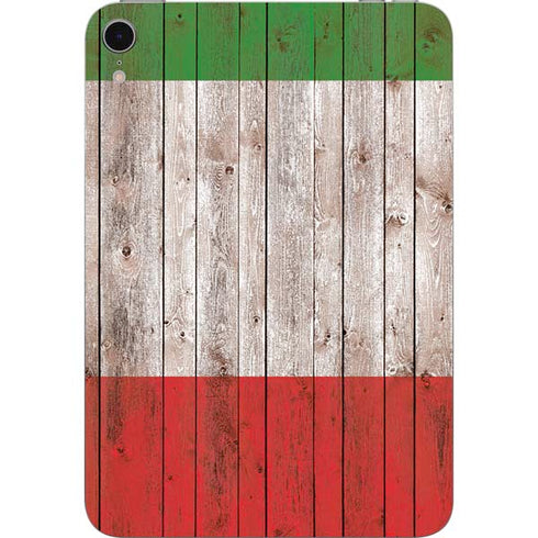Italian Flag Dark Wood Apple iPad Mini Skin