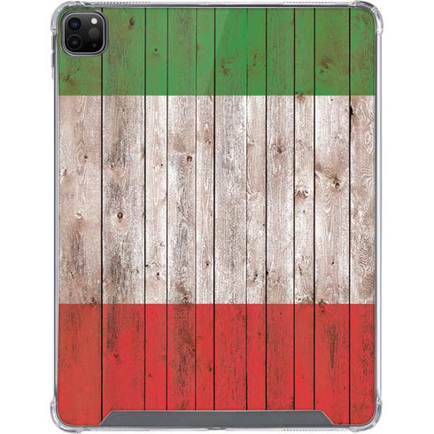 Italian Flag Dark Wood iPad Cases