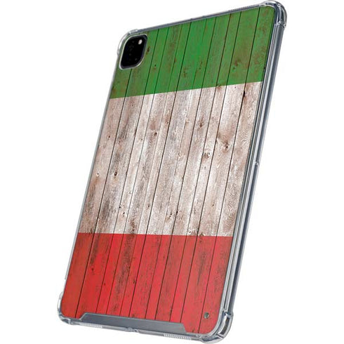 Italian Flag Dark Wood iPad Cases