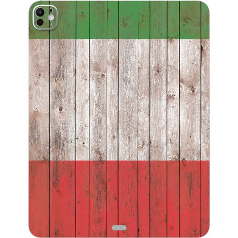 Italian Flag Dark Wood iPad Pro 13in M4 (2024) Skin