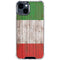 Italian Flag Dark Wood iPhone 15 Clear Case