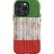 Italian Flag Dark Wood iPhone 15 Pro Impact Case