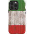 Italian Flag Dark Wood iPhone 15 Pro Impact Case