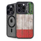 Italian Flag Dark Wood iPhone 15 Pro Kickstand Case
