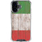 Italian Flag Dark Wood iPhone 16 Clear Case