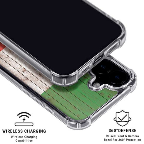 Italian Flag Dark Wood iPhone 16 MagSafe Case