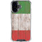 Italian Flag Dark Wood iPhone 16 Plus Clear Case