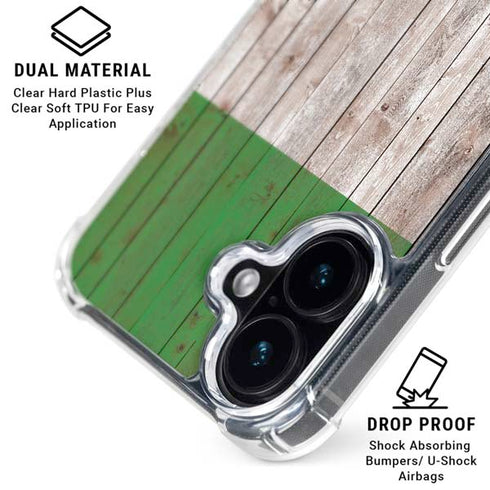 Italian Flag Dark Wood iPhone 16 Plus MagSafe Case