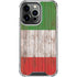 Italian Flag Dark Wood iPhone 16 Pro Clear Case