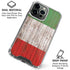 Italian Flag Dark Wood iPhone 16 Pro Clear Case
