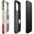 Italian Flag Dark Wood iPhone 16 Pro Impact Case