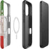 Italian Flag Dark Wood iPhone 16 Pro Magsafe Impact Case