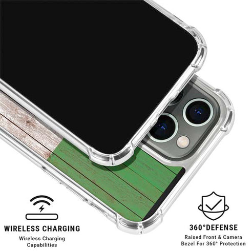 Italian Flag Dark Wood iPhone 16 Pro Max Clear Case