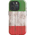 Italian Flag Dark Wood iPhone 16 Pro Max Impact Case