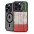 Italian Flag Dark Wood iPhone 16 Pro Max Kickstand Case