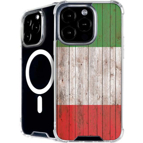 Italian Flag Dark Wood iPhone 16 Pro Max MagSafe Case