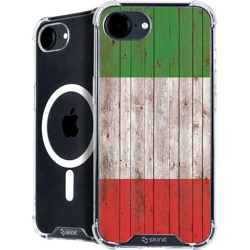 Italian Flag Dark Wood iPhone 16e MagSafe Case