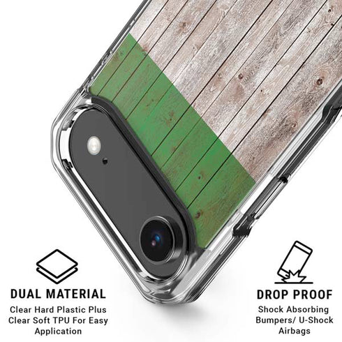 Italian Flag Dark Wood iPhone 17 Air Clear Case
