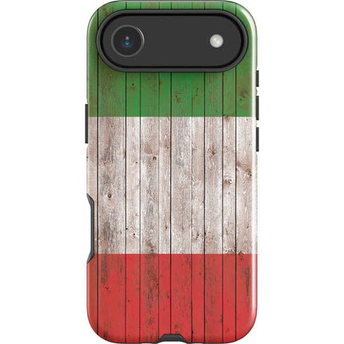 Italian Flag Dark Wood iPhone 17 Air Impact Case