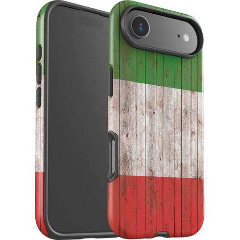 Italian Flag Dark Wood iPhone 17 Air Impact Case