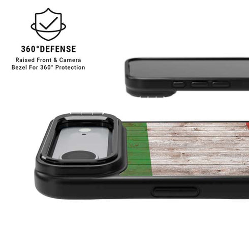Italian Flag Dark Wood iPhone 17 Air Kickstand Case