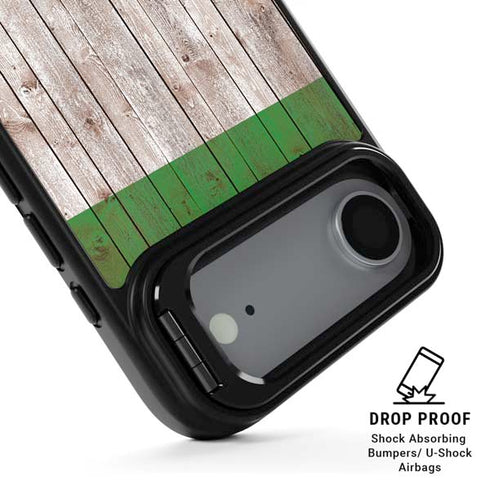 Italian Flag Dark Wood iPhone 17 Air Kickstand Case