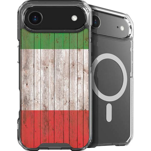 Italian Flag Dark Wood iPhone 17 Air MagSafe Case